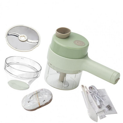 1 set punjivi električni rezač povrća od 1200 mAh, ergonomska ručka, prijenosni mlin za meso i češnjak, đumbir, kuhinjski dodatak