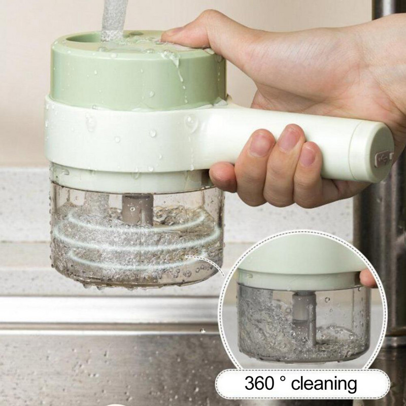 1 set punjivi električni rezač povrća od 1200 mAh, ergonomska ručka, prijenosni mlin za meso i češnjak, đumbir, kuhinjski dodatak