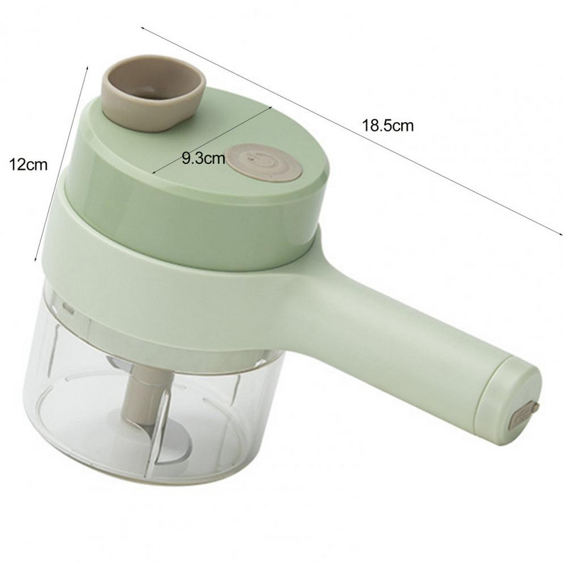 1 set punjivi električni rezač povrća od 1200 mAh, ergonomska ručka, prijenosni mlin za meso i češnjak, đumbir, kuhinjski dodatak