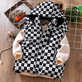 Berniukų liemenė su languotu gobtuvu