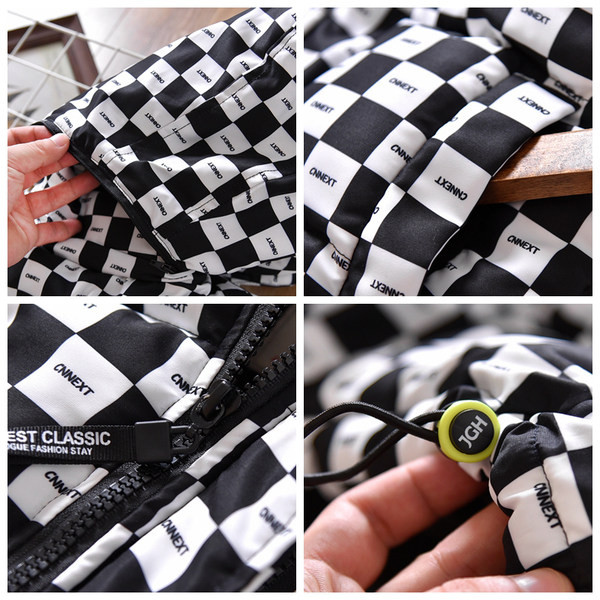 Berniukų liemenė su languotu gobtuvu