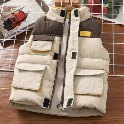 Vesta casual pentru copii cu buzunar