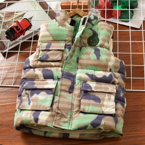 Vesta casual pentru copii cu buzunar