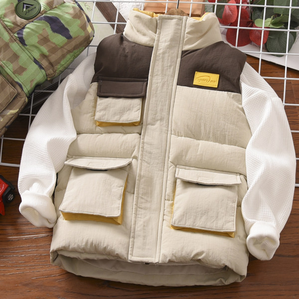 Vesta casual pentru copii cu buzunar