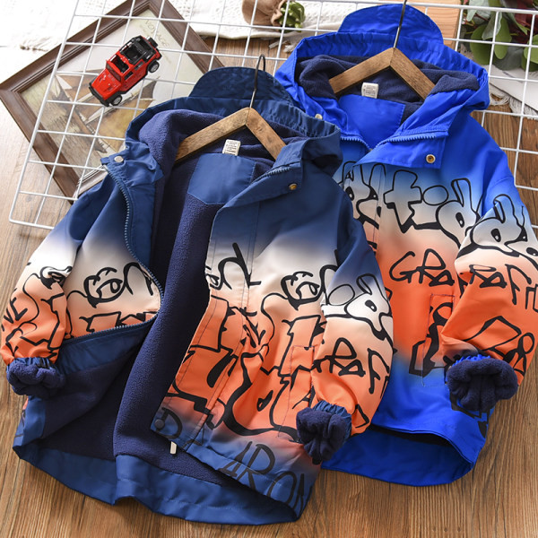 Vaikiška laisvalaikio striukė berniukams su užrašais