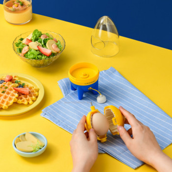 Εγχειρίδιο αναδευτήρα κρόκου αυγού Mixing Golden Whisk Eggs Spin Mixer Stiring Maker Puller Cooking for Kids Αξεσουάρ κουζίνας Εργαλείο αυγών