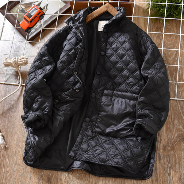 Naujo modelio vaikiška striukė su sagomis berniukams-juodos spalvos