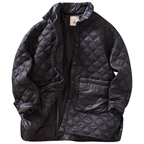 Naujo modelio vaikiška striukė su sagomis berniukams-juodos spalvos