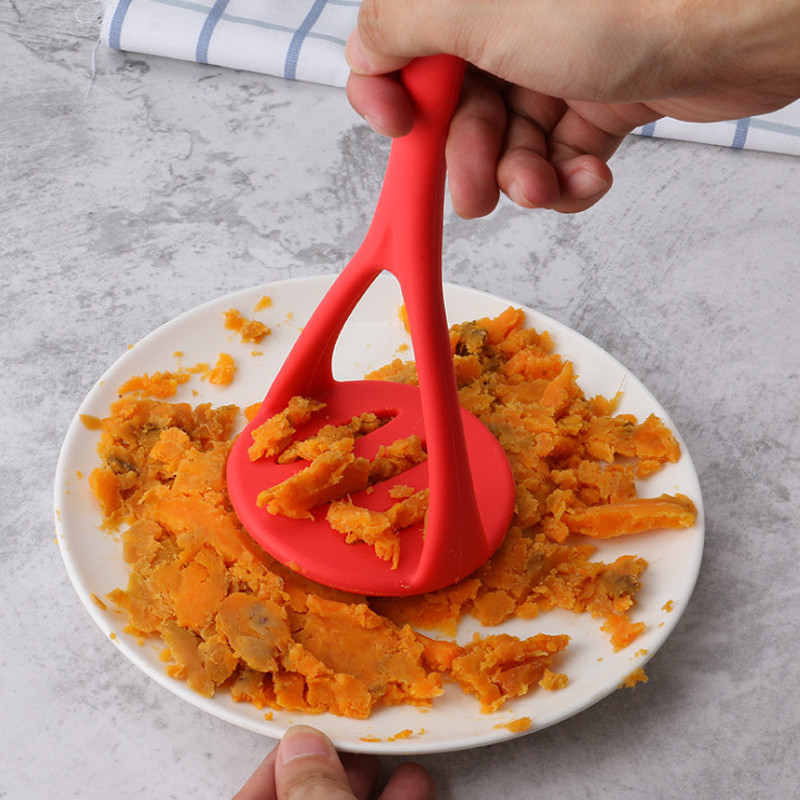 Szilikon burgonyanyomó széles törőlappal a sima burgonyapüréhez Gyümölcs-zöldség Eszközök Rizzasztóprés aprító