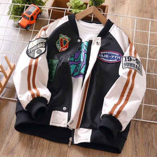 Sportska jakna za dječake s vezom i ovalnim izrezom