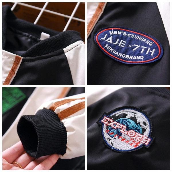 Sportska jakna za dječake s vezom i ovalnim izrezom