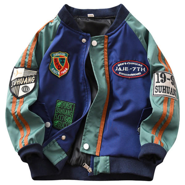 Sportska jakna za dječake s vezom i ovalnim izrezom