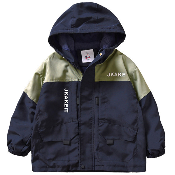 Vaikiška rudeninė striukė su gobtuvu berniukui