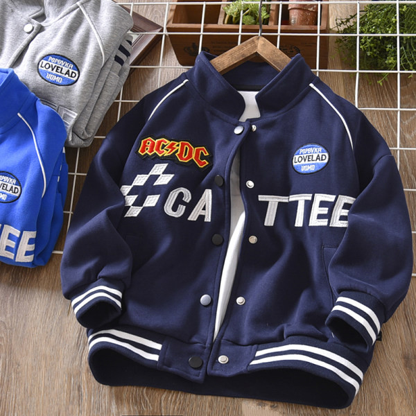 Ležérna detská bunda s nápisom