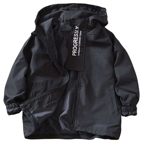 Geaca casual pentru copii cu gluga cu imprimeu pentru baieti