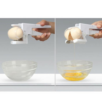 Creativity Egg Cracker Easy Separator Handheld Egg Opener Egg Breaker Kitchen Gadget with Safe Quick Separation Eggs
