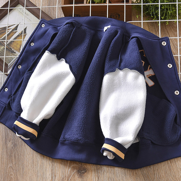 Geaca de baseball pentru copii cu broderie pentru baieti