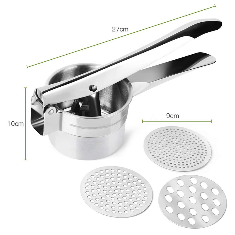Alati za kućanstvo Kuhinjski alati za kuhanje Rižnica za krumpir od nehrđajućeg čelika Gnječila za krumpir Cjedilo za voće i povrće Ručni sokovnik za limun