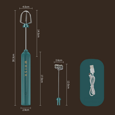 1PC Agitator electric Spumant de lapte Spumant Batător de ouă de mână USB Charger Bubble Maker Mixer pentru blender de cafea Cappuccino