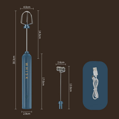 1PC Agitator electric Spumant de lapte Spumant Batător de ouă de mână USB Charger Bubble Maker Mixer pentru blender de cafea Cappuccino