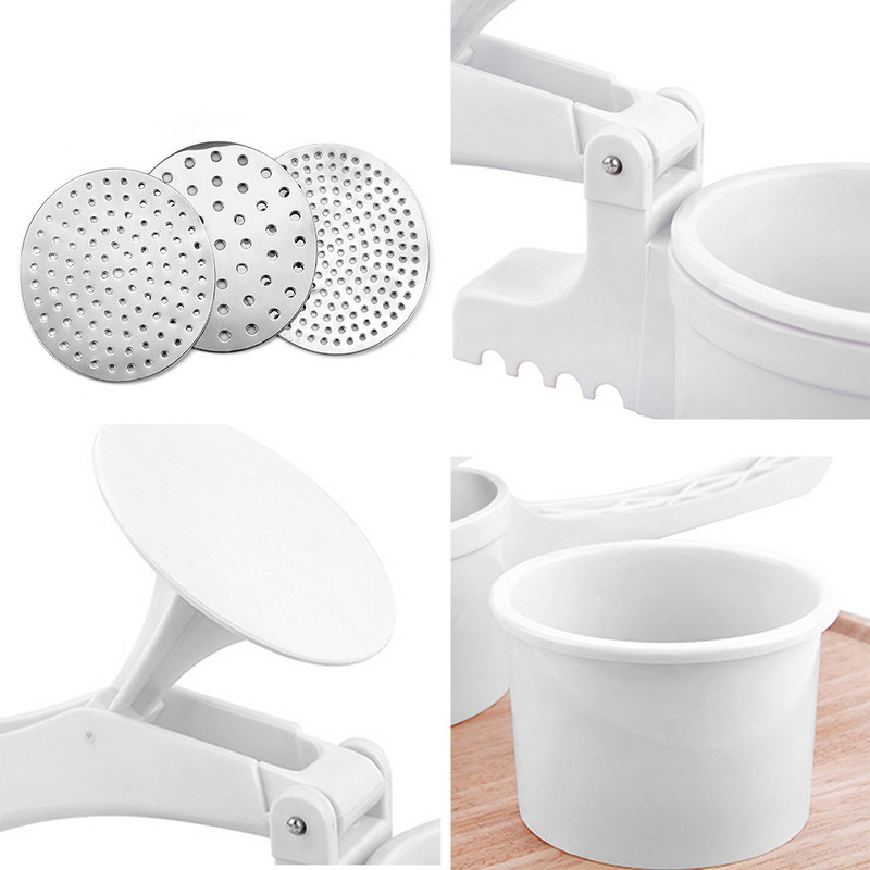 Mașină de măcinat pentru cartofi, manuală creativă, pentru mâncare, mașină de zdrobire pentru fructe, unelte de bucătărie multifuncționale, pentru fructe, pentru legume, pentru presă