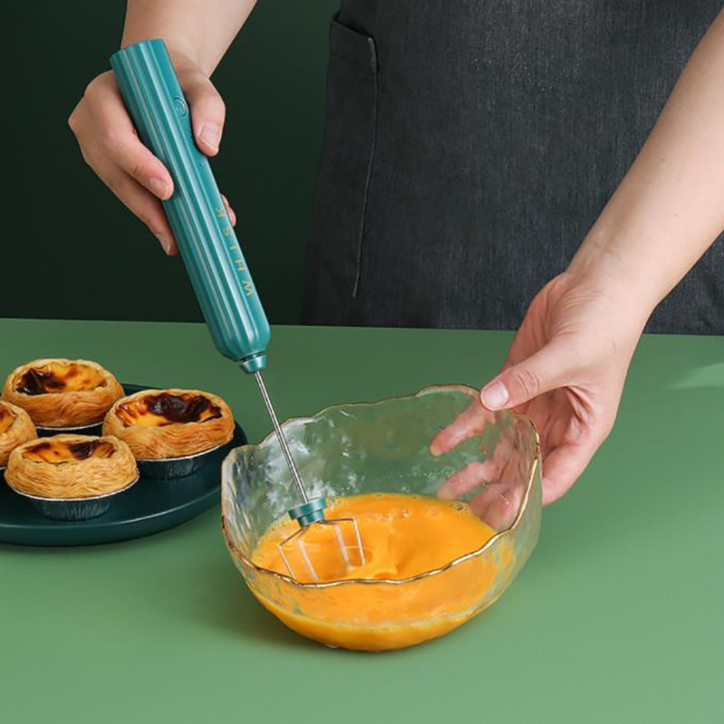 1vnt elektrinis maišytuvas pieno putos putotojas rankinis kiaušinių plaktuvas USB įkraunamas burbuliukų virimo aparato maišytuvas kavos kapučino maisto maišytuvui