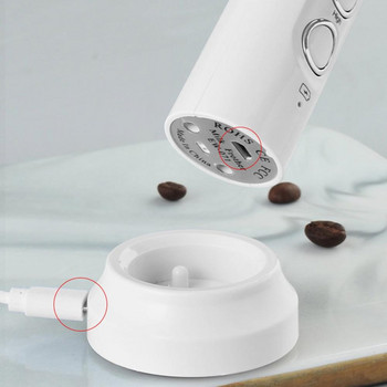 USB Electric Milk Frother 3 Speeds Cappuccino Coffee Foamer 3 Whisk Handheld Egg Beater Hot Chocolate Latte Drink Mixer