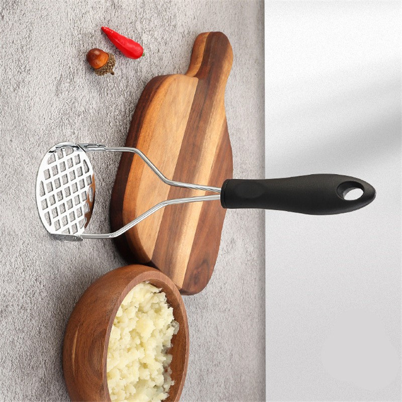 Sima burgonyapüré Gyümölcs-zöldség Eszközök Préstörő Burgonyanyomó Rozsdamentes acél nyomó Széles pépesítő tányér