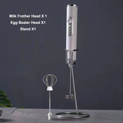 Nešiojamas elektrinis pieno putos plakiklis kiaušinių plakimo putotojas su USB įkrovikliu torto įrankis, skirtas kavos latte virtuvės maišytuvui, daugiafunkciam