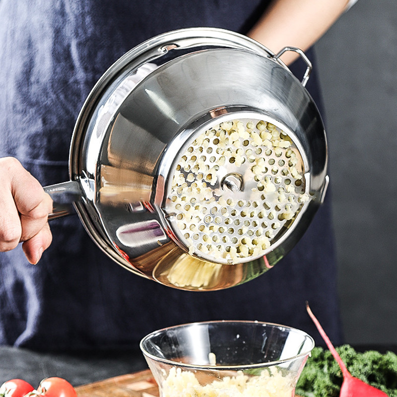 Holaroom Mașină de zdrobire de cartofi, dovleac, piure de legume, instrument de presare, râșniță din oțel inoxidabil, fructe, mâncare, piure, accesorii de bucătărie