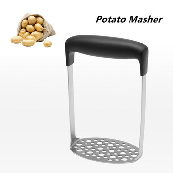 Машина за набиване на картофи Кухненски прибори от неръждаема стомана Аксесоари Инструменти Ръчна изстисквачка за картофи Уред за пресоване на сладки плодове и зеленчуци Джаджи