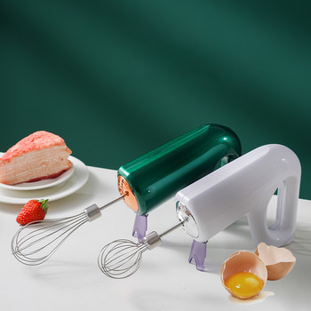 Безжичен 4-скоростен мини миксер Електрически блендер за храна Ръчен миксер Уред за разбиване на яйца Автоматичен миксер за тесто за печене на крем и торта
