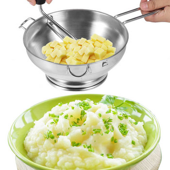 Инструмент за зеленчуци Многофункционален ръчен миксер за храна от неръждаема стомана Блендер за салата за зеленчуци и плодове за кухня Кухненски прибори
