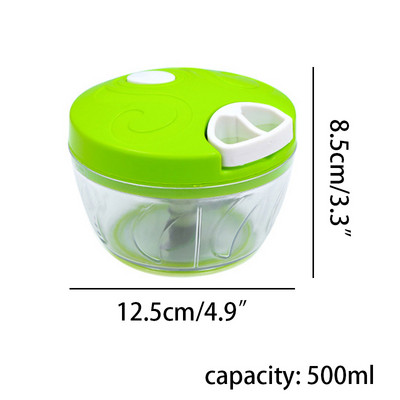 Daržovių vaisių spiralinis smulkintuvas rankinis mėsmalės pjaustyklės priedas Daugiafunkcis greitaeigis smulkintuvas Česnakų pjaustytuvas