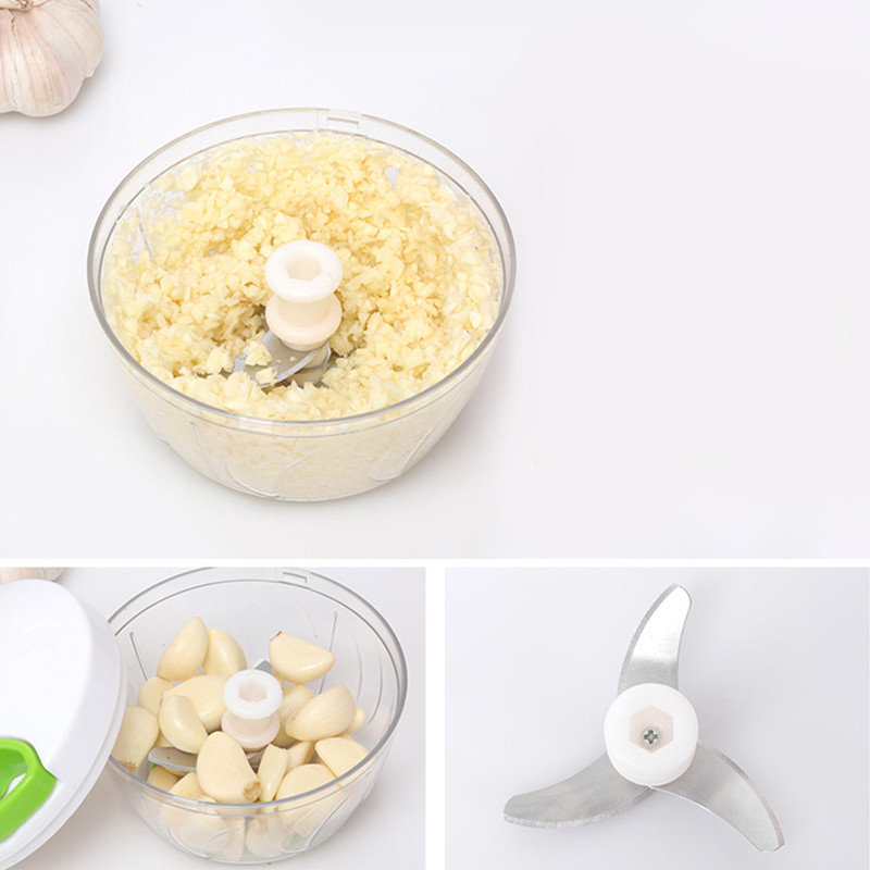 Daržovių vaisių spiralinis smulkintuvas rankinis mėsmalės pjaustyklės priedas Daugiafunkcis greitaeigis smulkintuvas Česnakų pjaustytuvas