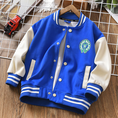 Ležerna sportska jakna s logotipom i gumbima za dječake