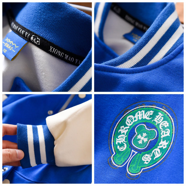 Ležerna sportska jakna s logotipom i gumbima za dječake