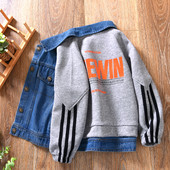 Ležerna traper jakna s natpisom