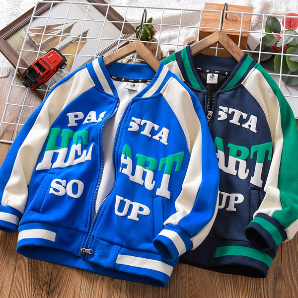 Detská bunda na každodenné nosenie s nápismi - pre chlapcov