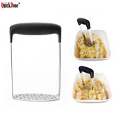 „QuickDone“ nerūdijančio plieno bulvių grūstuvė su neslystančia rankena, patvari preso trintuvas vaisiams daržovėms reikalingas virtuvės įrankis AKC6120