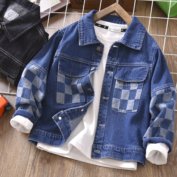 Dječja traper jakna s džepovima za dječake