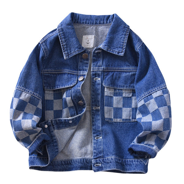 Dječja traper jakna s džepovima za dječake