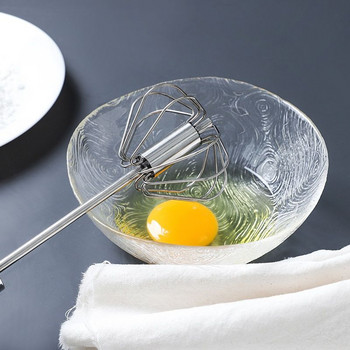 Εργαλείο ανάδευσης αυγών Ημι-αυτόματο ανοξείδωτο ατσάλι Egg Beater Mini Handheld Cream Blender Cream Crack the Egg Blender