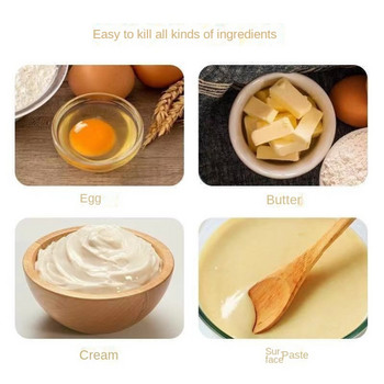 Εργαλείο ανάδευσης αυγών Ημι-αυτόματο ανοξείδωτο ατσάλι Egg Beater Mini Handheld Cream Blender Cream Crack the Egg Blender