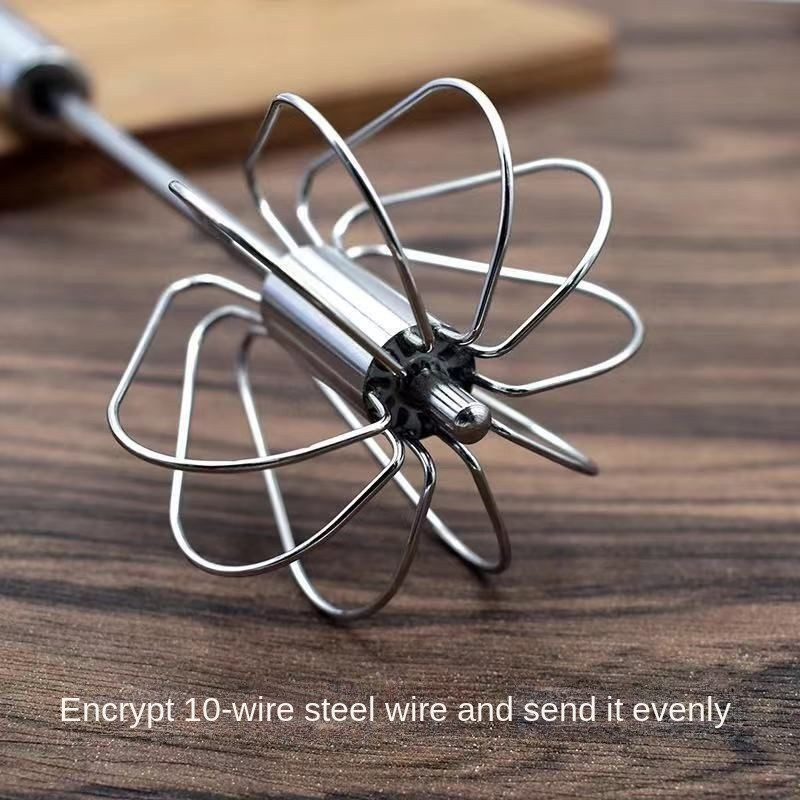 Kiaušinių maišymo įrankis Pusiau automatinis nerūdijančio plieno kiaušinių plaktuvas Buitinis mini rankinis grietinėlės plakiklis Sulaužykite kiaušinių plaktuvą