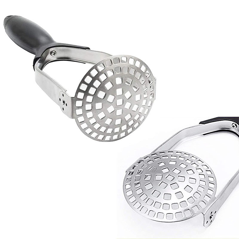 Rozsdamentes acél kézi burgonyanyomó sima burgonyapüréhez préstörő püréléfőző konyhai gyümölcs-zöldség eszközök