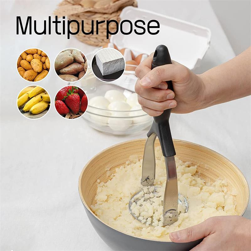 Rozsdamentes acél kézi burgonyanyomó sima burgonyapüréhez préstörő püréléfőző konyhai gyümölcs-zöldség eszközök