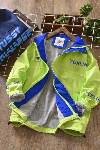 Geaca de primavara pentru baieti cu imprimeu si sireturi