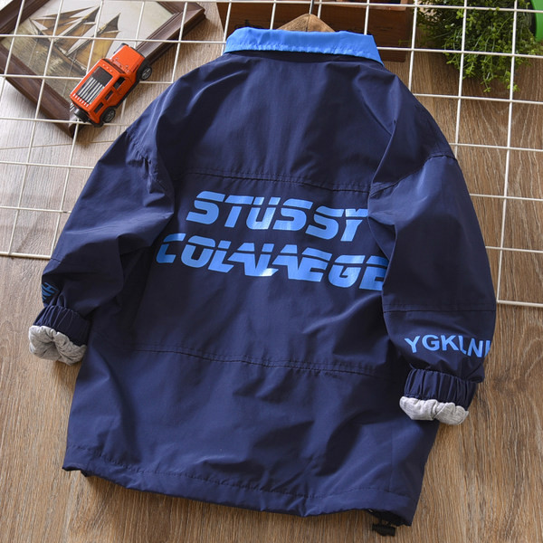 Geaca de primavara pentru baieti cu imprimeu si sireturi