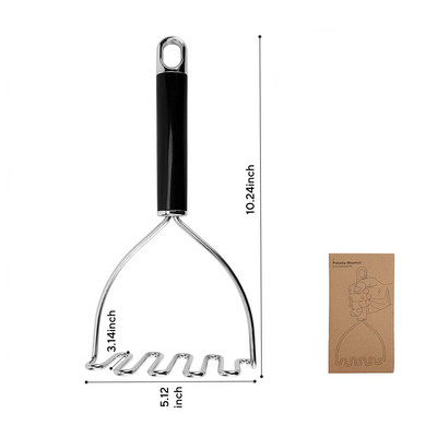 Spărgător de cartofi portabil Sârmă din oțel inoxidabil Triturator de cartofi Sârmă ondulată Piure de cartofi Dispozitiv de zdrobire de alimente Dispozitive de bucătărie